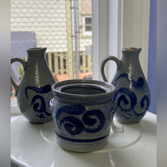 MARZI & REMY 3PC. Lot German Salt Glazed Pottery - Picture 1 of 8